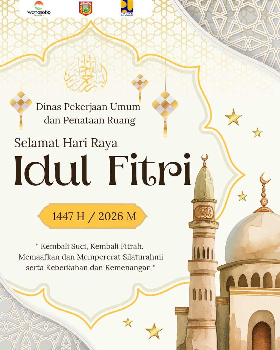 DPUPR Kabupaten Wonosobo Mengucapkan Selamat Hari Raya Idul Fitri 1447