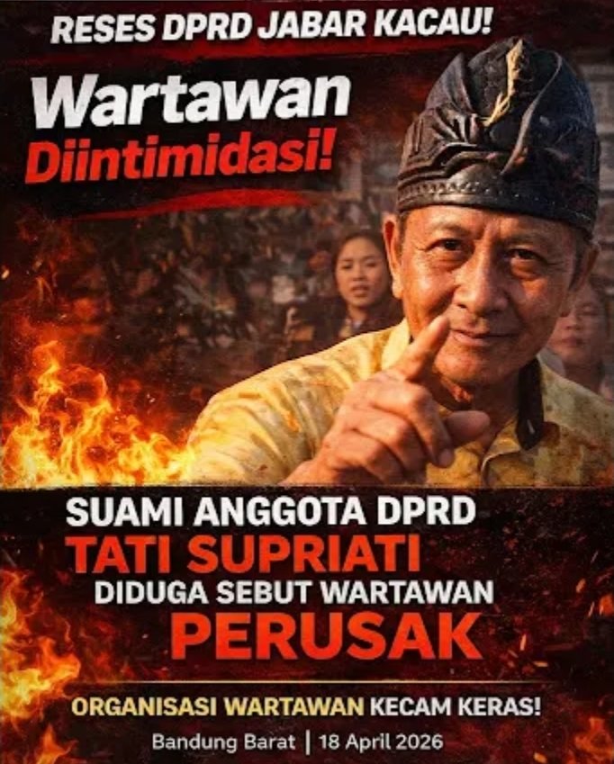 PROTES WARTAWAN MEMANAS SAAT RESES DPRD JABAR: ANGGOTA GOLKAR TUDUH MEDIA 