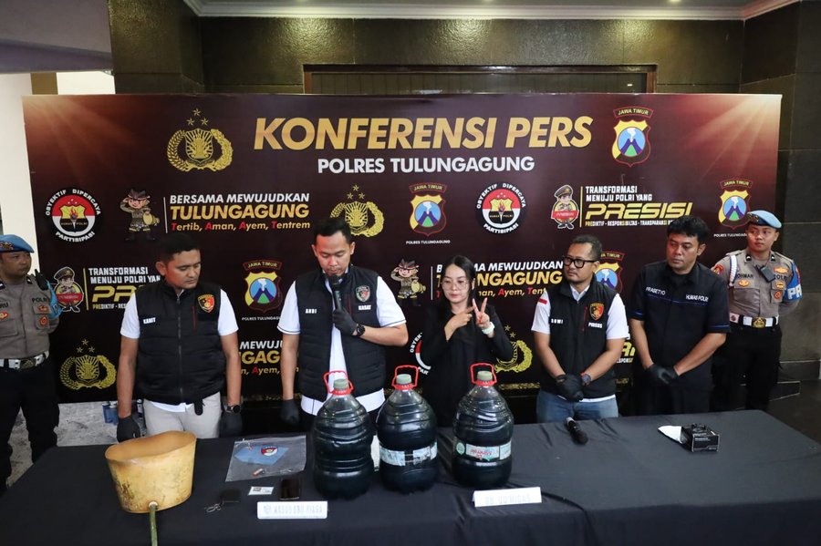 Satreskrim Polres Tulungagung Ungkap Kasus Penyalahgunaan Pengangkutan dan Niaga BBM Subsidi Jenis P