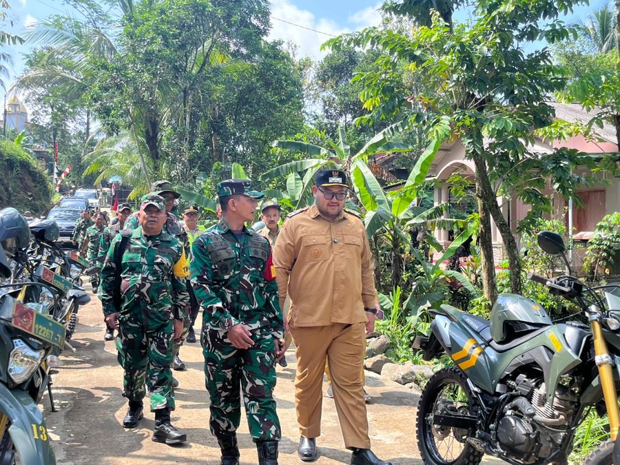 Kunjungan Tim Wasev Jadi Momentum Evaluasi Percepatan Pembangunan TMMD di Desa Krangean