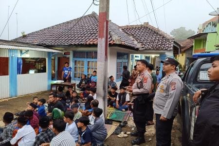 Berikan Rasa Aman Polsek Malausma Laksanakan Pengamanan Nobar Persib v