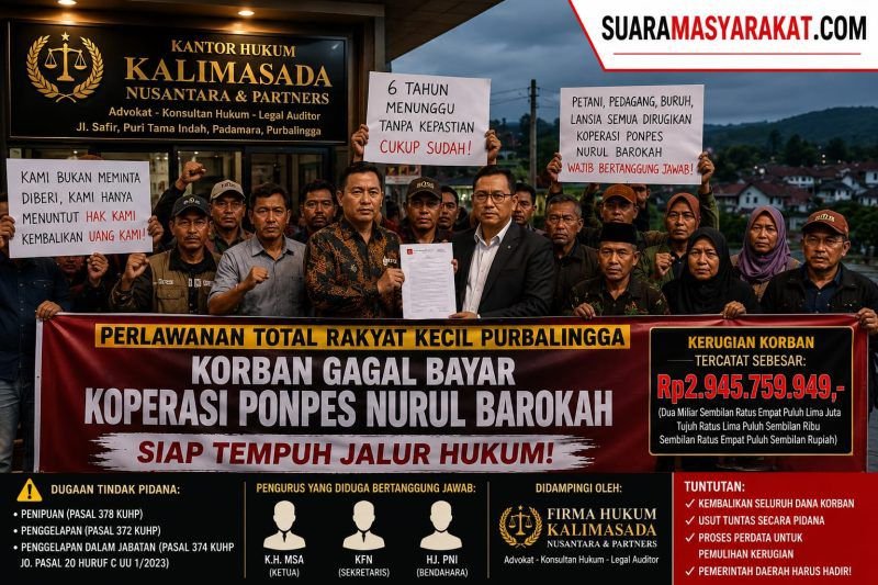BERIKAN KUASA KE FIRMA HUKUM KALIMASADA, KORBAN GAGAL BAYAR BMT NURUL BAROKAH TEMPUH JALUR HUKUM