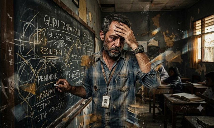 P3K Paruh Waktu SDN 1 Negeri Tagig Apu Keluhkan Belum Terima Gaji Ke-13 
