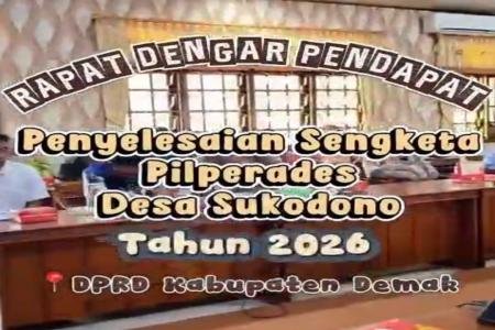 Komisi A DPRD Demak Pilperades Sukodono Sesuai Regulasi