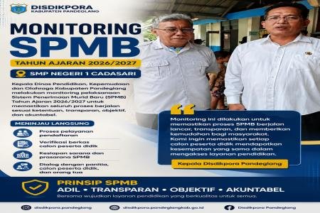 KEPALA DISDIKPORA PANDEGLANG MONIT