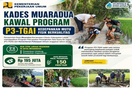 Kades Muaradua Kawal Program  P3TGAI Kedepankan Mutu Fisik Berkualitas