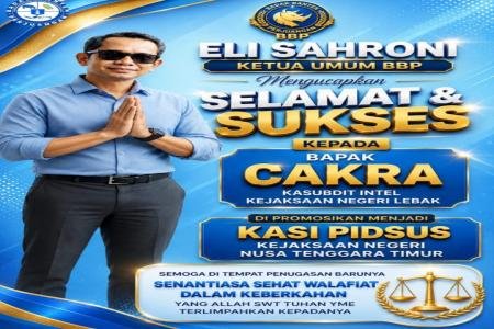 H Eli Sahroni  Ucapkan Selamat Kepada Bapak Cakra Y Pamungkas atas Jab