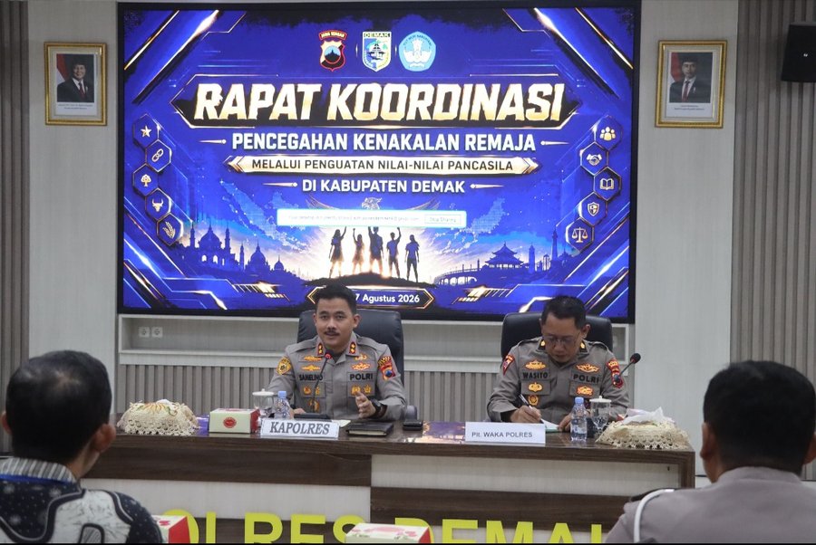 Polres Demak Perkuat Pencegahan Kenakalan Remaja Berbasis Kolaborasi