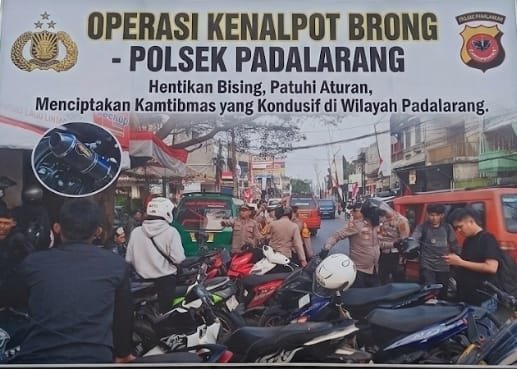 Polsek Padalarang Gencar Tertibkan Knalpot Tidak Sesuai Spesifikasi