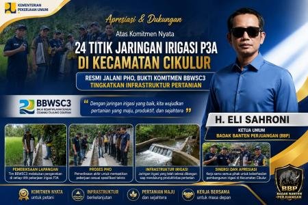 24 TITIK JARINGAN IRIGASI P3A DI K
