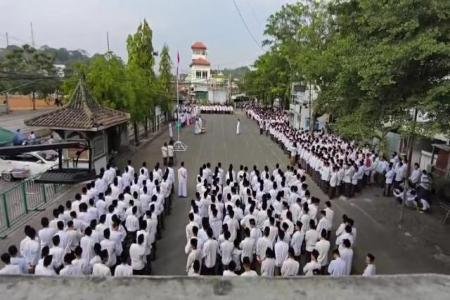 Santri APIK Kaliwungu Gelar Upacara Ke