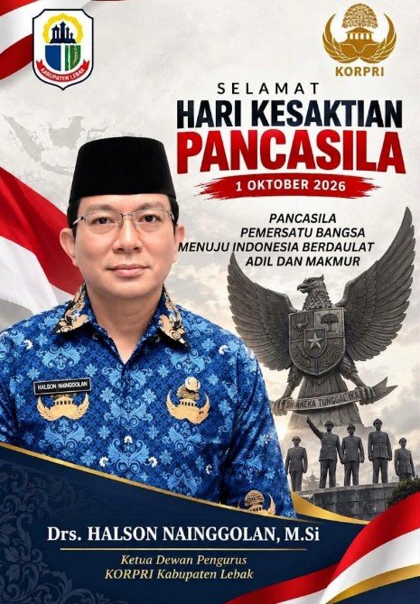 Ketua Dewan Pengurus KORPRI Kabupaten Lebak Ucapkan Selamat Hari Kesaktian Pancasila 2026