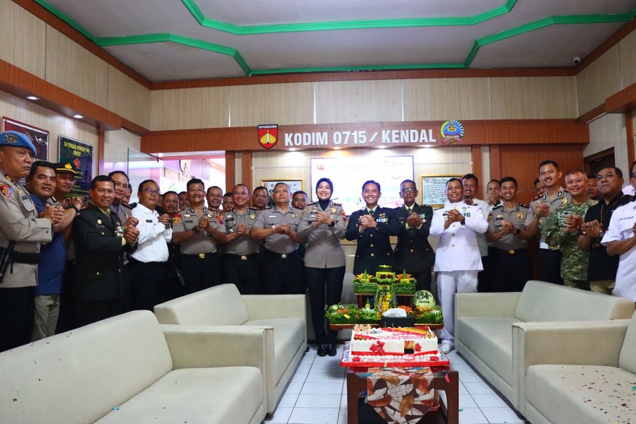 Kapolres Kendal Anjangsana ke Kodim 0715, Perkuat Sinergi TNI-Polri