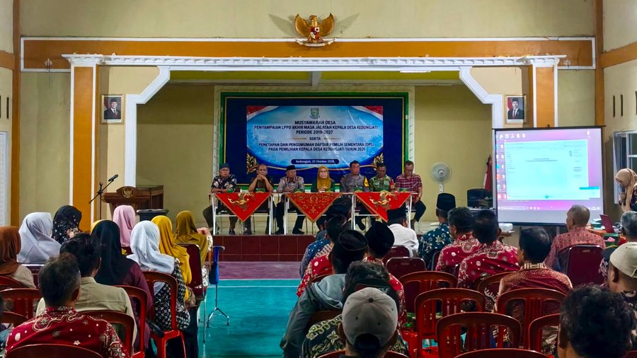Babinsa Koramil 05-Bukateja Hadiri Musdes LPPD Akhir Masa Jabatan Kepala Desa Kedungjati