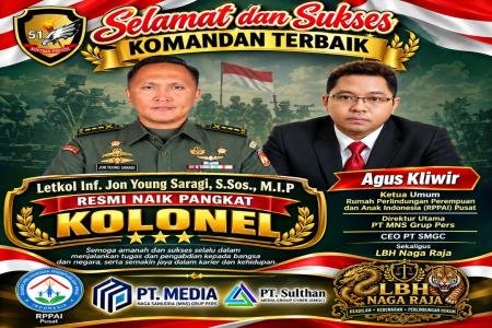 Kolonel Inf Jon Young Saragi Resmi Naik Pangkat Agus Kliwir  Semoga Se