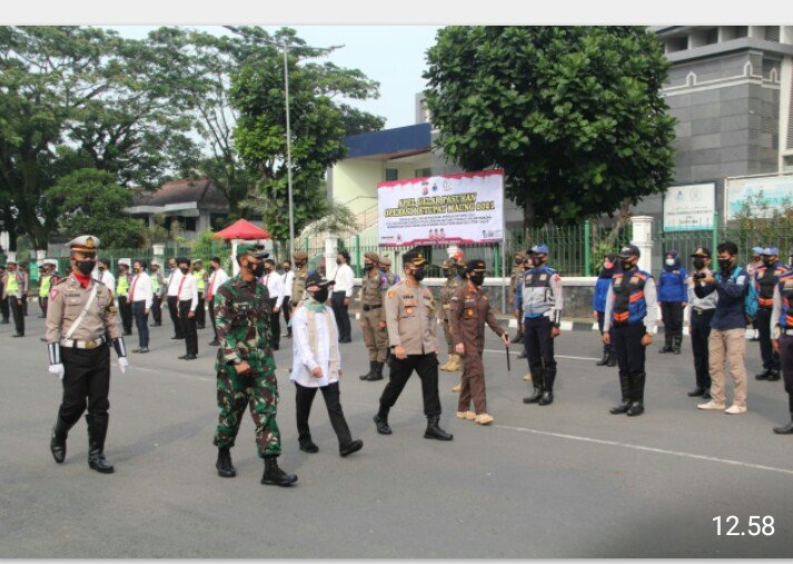 Polres Lebak Melaksanakan Apel Gelar Pasukan Ops Ketupat Maung 2021
