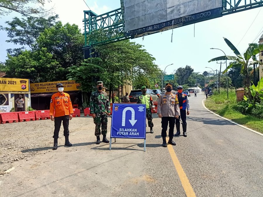 Kapolres Lebak Dan Dandim 0603 Lebak Tinjau Pos Penyekatan Ruas Jalan 