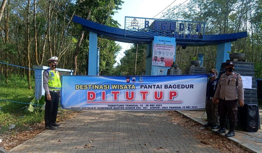 Instruksi Gubernur Dan Bupati Lebak Tutup Obyek Wisata, Polres Lebak ,