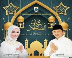 Hj Oktavia jaya baya mengucapkan hari raya Idhul Fitri 1442 H 2021