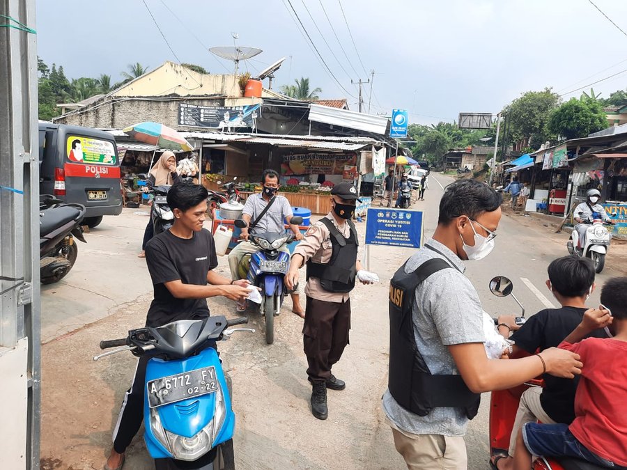 Polsek Mancak, Gelar Operasi Rutin Yustisi Di Jalan Raya Pasar Mancak