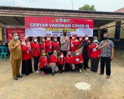 200 Orang Warga Antusias Ikuti Gebyar Vaksinasi Covid19 di Polsek Cipa