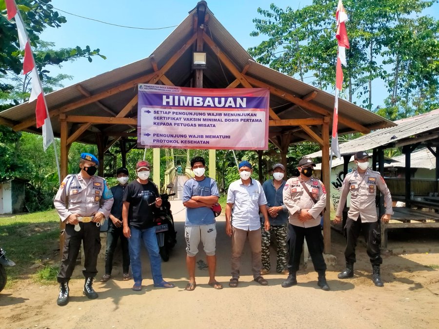 Pastikan Terapkan Prokes, Polsek Bayah Polres Lebak Laksanakan Pam Tem
