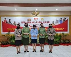 Wanita TNI Hadiri HUT Polwan di Polda Sulut