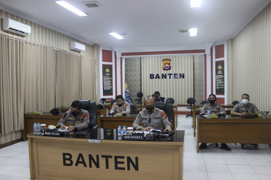 Wakapolda Banten Hadiri Zoom Meeting Anev Vaksinasi Nasional, Yang Dip