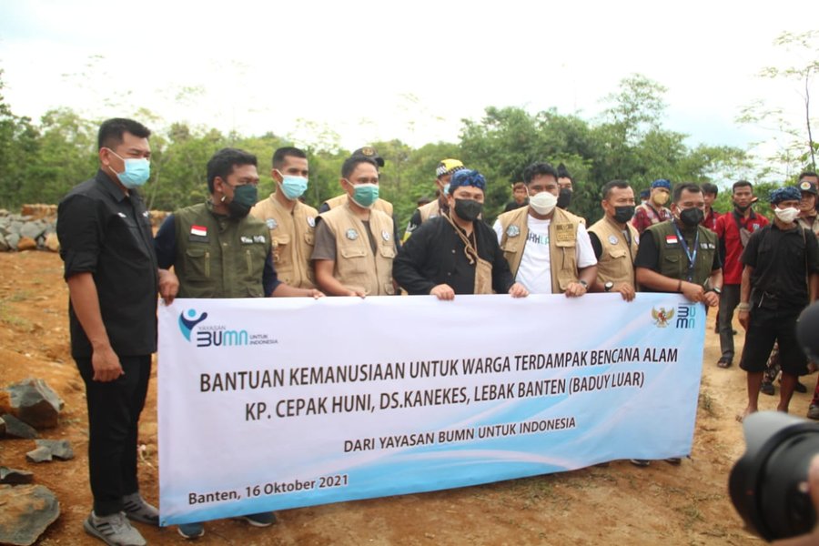 Menteri Bumn Erik Tohir Tinjau Lokasi Kebakaran Di Baduy,polres Lebak 