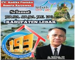 DIRGAHAYU KE193 KABUPATEN LEBAK SEMAKIN MAJU DAN SEJAHTERA