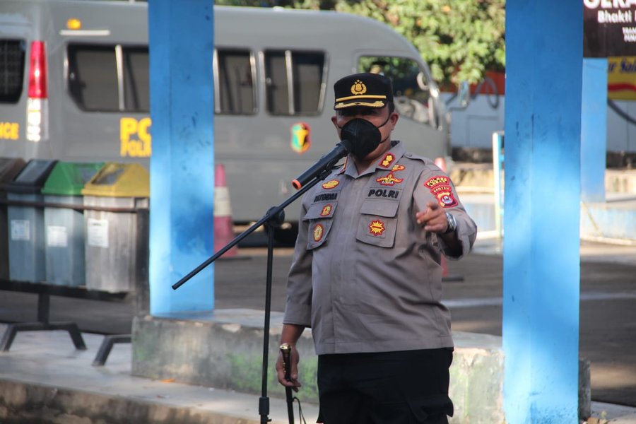 Kapolres Lebak Polda Banten Pimpin Apel Persiapan Vaksinasi Mobile Pol