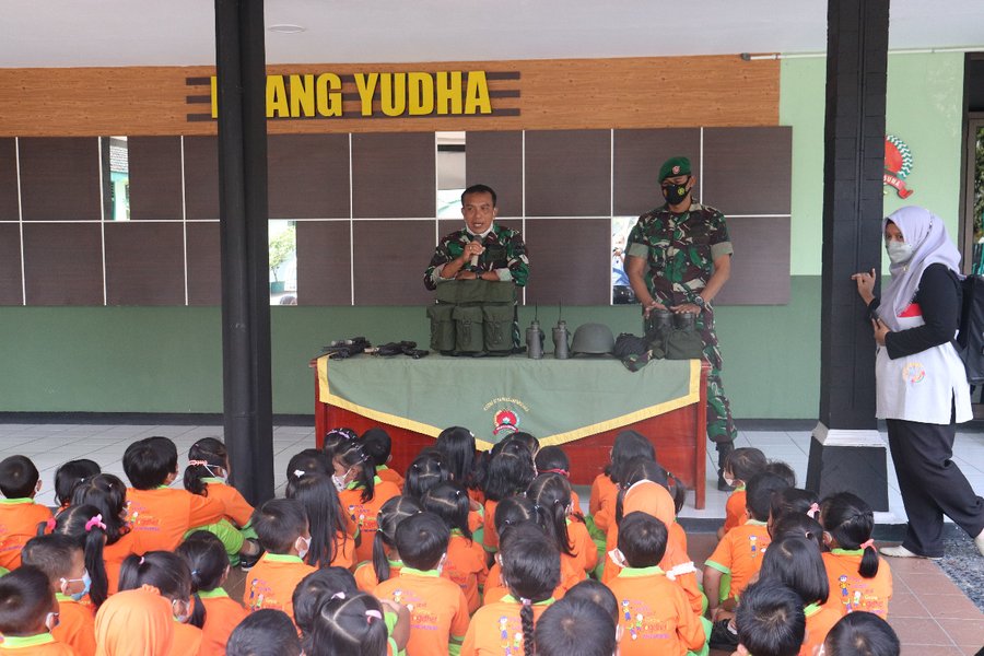 Siswa Tk Pgri Semarang Kunjungi Kodim Banjarnegara