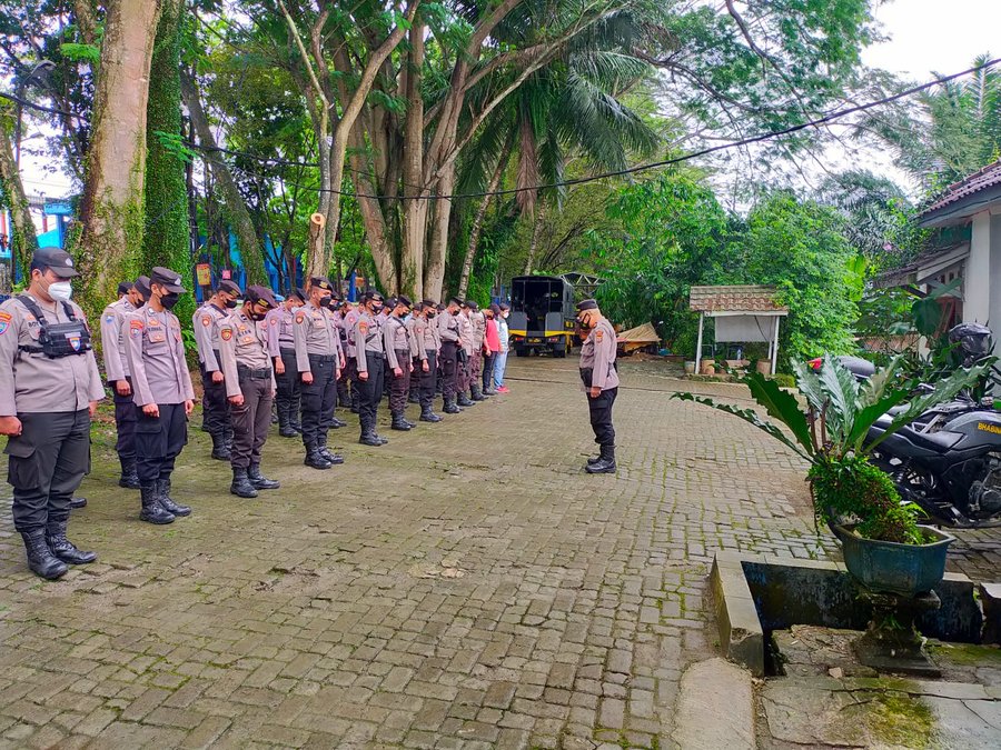 Polres Lebak Dan Polsek Jajaran Lakukan Apel Persiapan Pengamanan Aksi