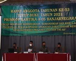Dandim 0704Banjarnegara Buka Rapat Anggota Tahunan RAT Primkop Kartika