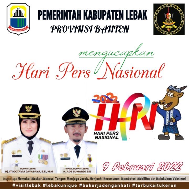 Pemerintah Kabupaten Lebak Mengucapkan Hari Hpn 9 Pebruari 2022