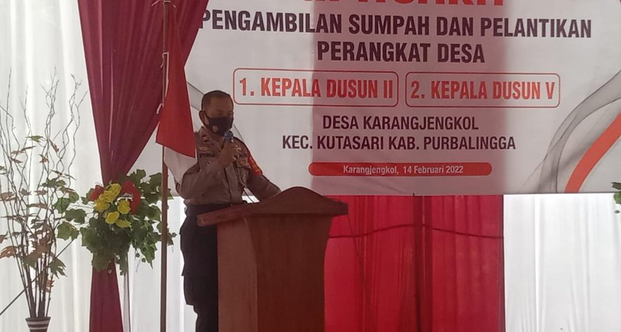 Wakapolsek Kutasari Apresiasi Seleksi Perangkat Desa Karangjengkol Ber