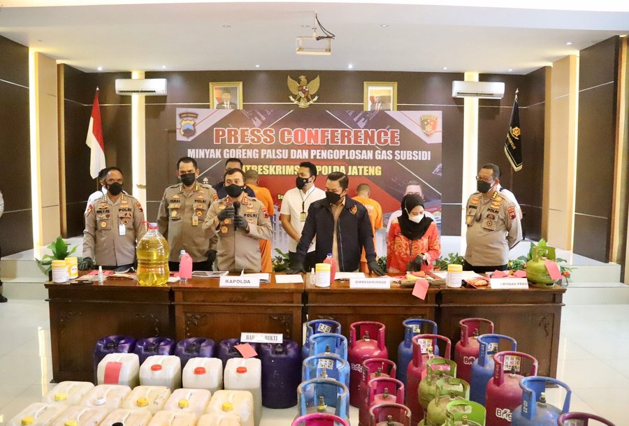 Polda Jateng Ungkap Pemalsuan Minyak Goreng Dan Penyalahgunaan Gas Lpg