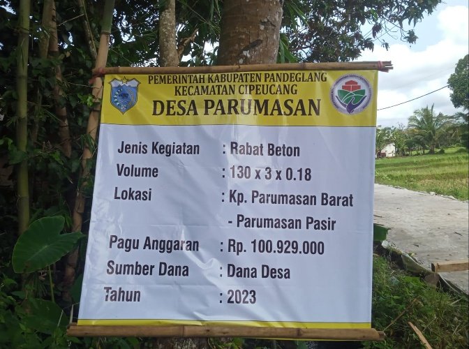 Pekerjaan Jalan Rabat Beton Di Desa Parumasan Di Duga Keluar Dari Pere