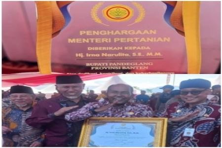 Pemkab  Pandeglang Berkontribusi Pangan Terbesar ke 8 Nasional Tahun 2