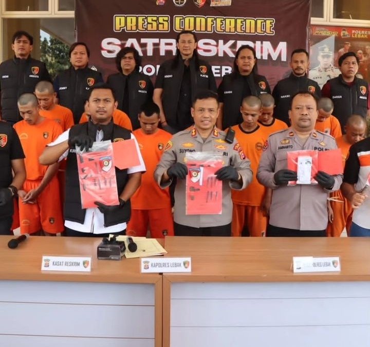 Jajaran Sat Reskrim Polres Lebak Berhasil Amankan 13 Pelaku Kasus C3 D