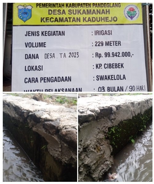 Diduga Pengerjaan Irigasi Di Desa Suka Manah Nyeleneh Tak Sesuai Konst
