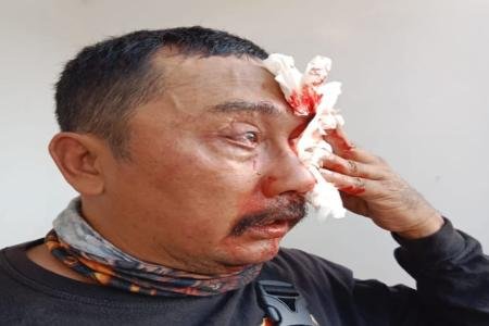 KETUA Linmas Desa Mekarsari Jadi Korban Pengeroyokan di lapangan Bola 