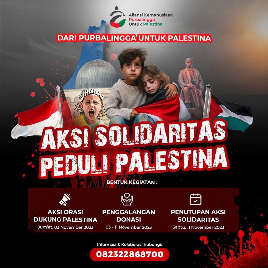 Aliansi Kemanusiaan Purbalingga Untuk Palestina Akan Menggelar Aksi Un