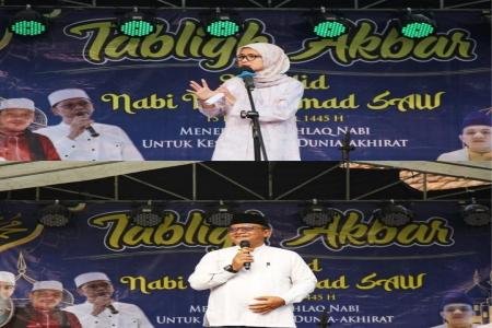 Hadiri Peringatan Maulid Nabi Di Desa Cilangkap Bupati Iti Pesan Jaga 