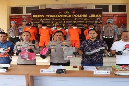 Jajaran Sat Rekrim Polres Lebak Berhasil Amankan 5 Pelaku Dan 14 Unit 