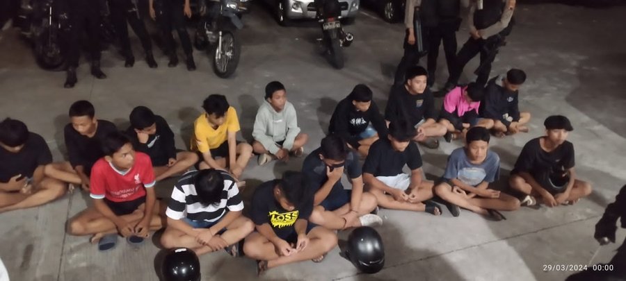 Polisi Sigap Amankan Puluhan Remaja Cegah Adanya Perang Sarung