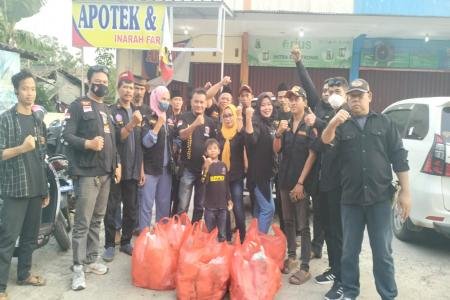 ORMAS BPPKB BANTEN MANCAK ADAKAN BERBAGI MAKANAN KE MASYARAKAT SEKALIG