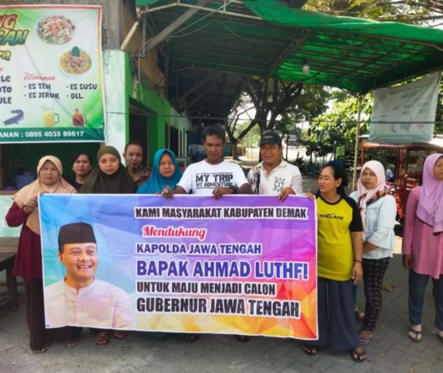 Dukungan Pedagang Pasar Onggorawe Sayung Demak Kepada Ahmad Luthfi Maj