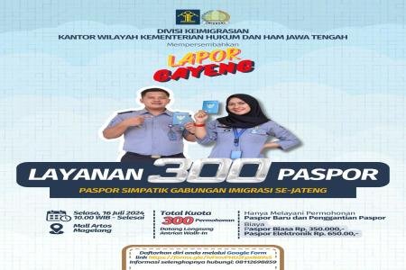 Beri Kemudahan Jajaran Imigrasi Se Jateng Gelar Lapor Gayeng