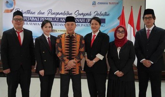 Kantor Pertanahan Kabupaten Serang Melaksanakan Pelantikan Pejabat Pem